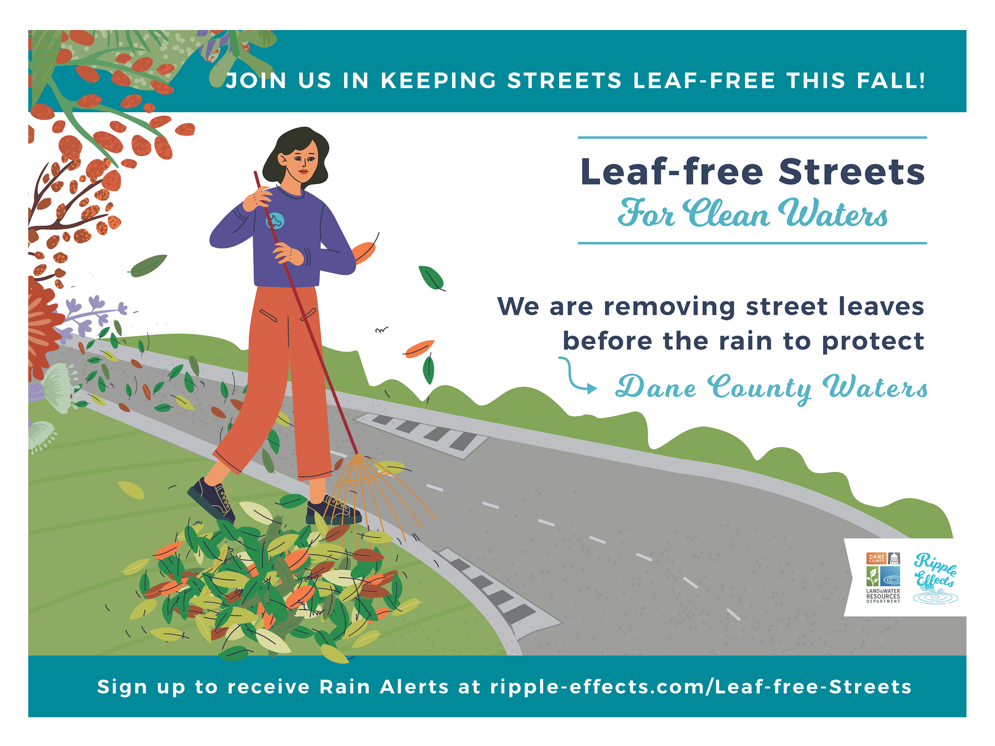 Leaf Free Streets Sign