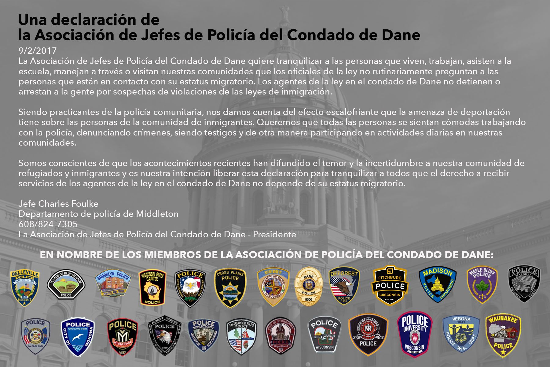 dane county chiefs statement_esp