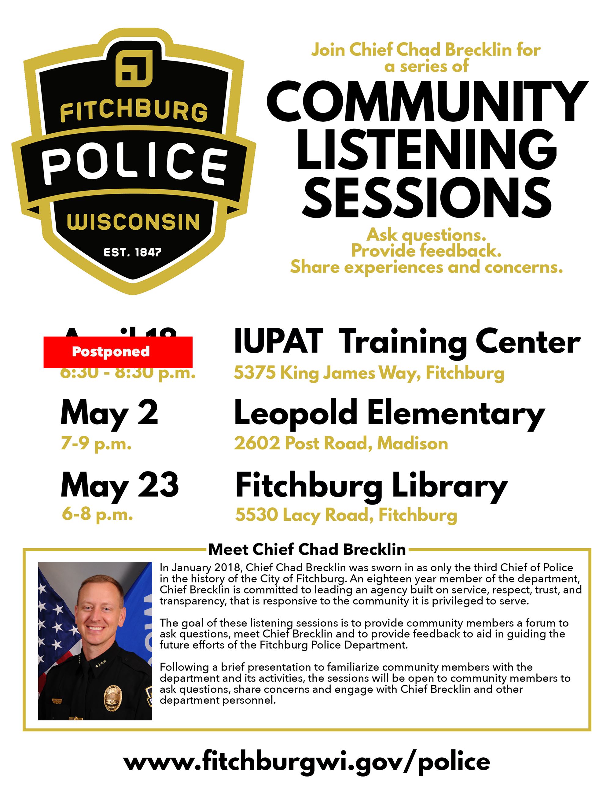 Fitchburg Police Listening Sessions Flyer_3_postponed