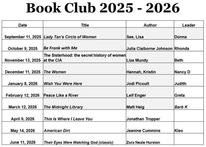 Book Club 2025 2026